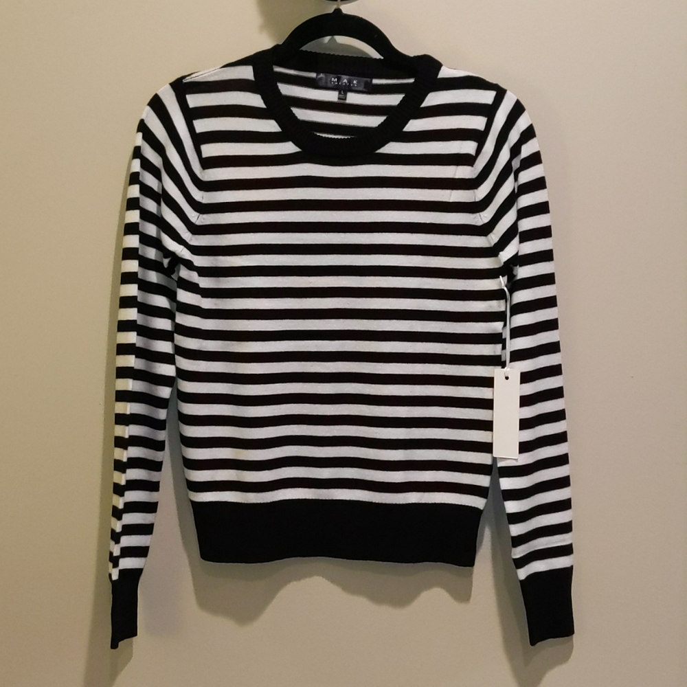 Black and white striped sweater
